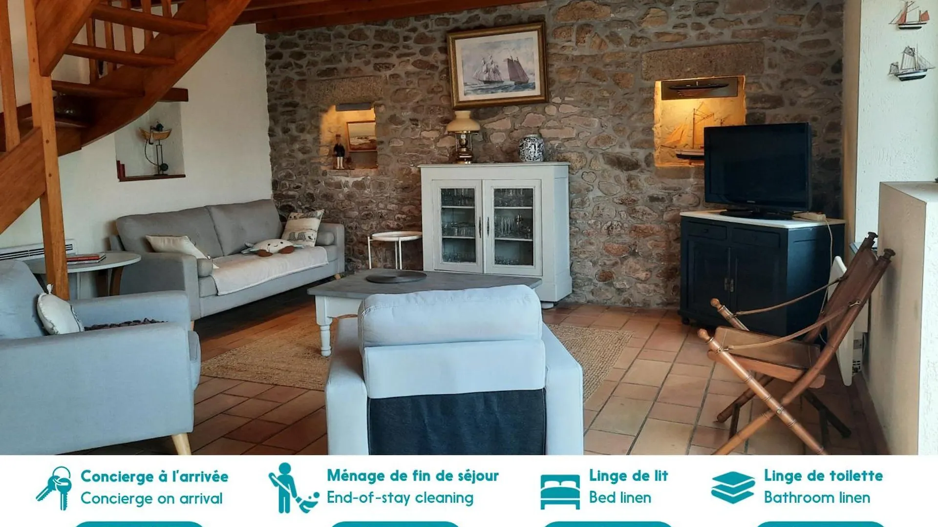 Jolie Maison Vue Mer 6 Personnes A Plouguerneau Holiday home